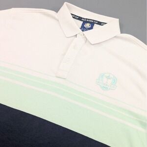 2023 Ryder Cup Official Merchandise Polo Shirt Men's Size‎ 2XL White Green Navy